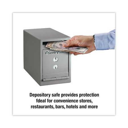 Sentry Safe Drop Slot Depository Safe, with Dual-key 20 lbs lb, Silver, Steel UC025K